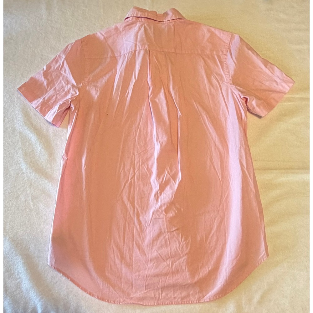 Ralph Lauren Kids Pink Short Sleeve Button Down Shirt Cotton Pony Logo L 14-16 - Picture 5 of 6